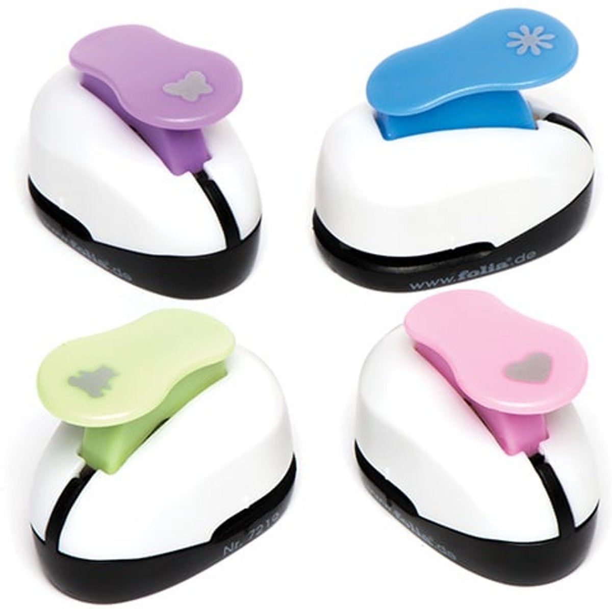 Sets met knutselperforators   Leuke knutsel- en decoratiesets voor jongens en meisjes (4 stuks per verpakking)