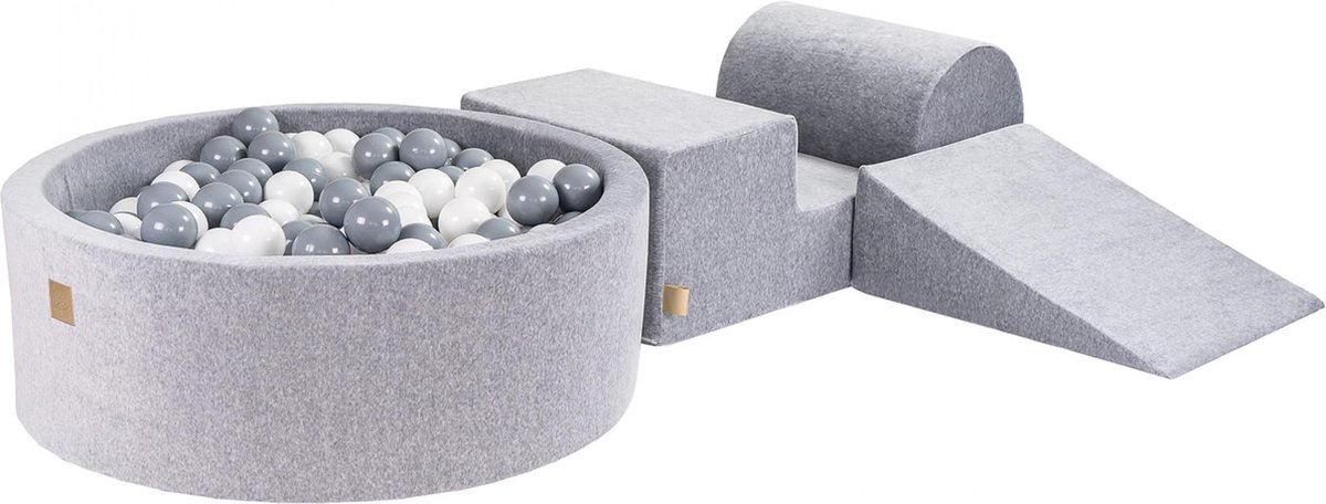 Foam Speelset incl XL   90x30 Grijs - Grijs, Wit