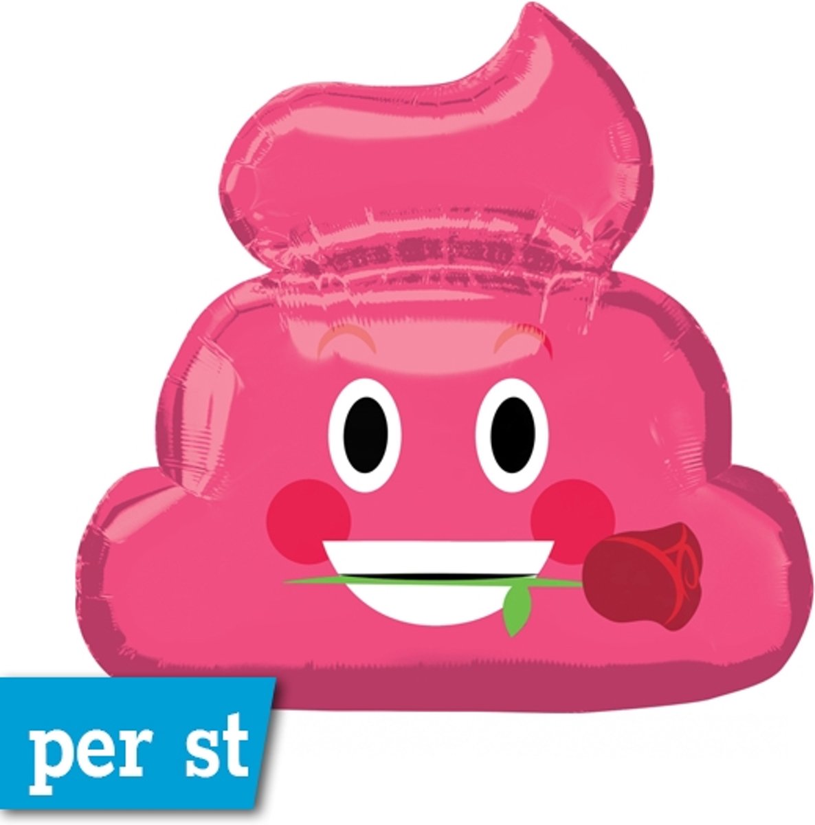 Emoticon pink poop, 63cm x 60cm