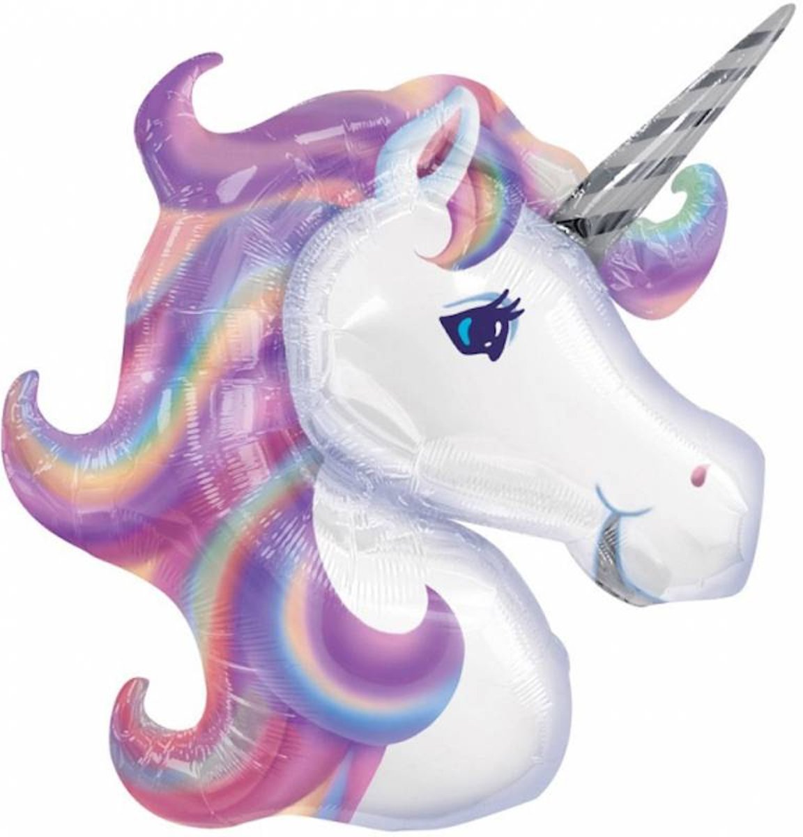 Folie ballon supershape unicorn, 83 cm x 73 cm, verpakt
