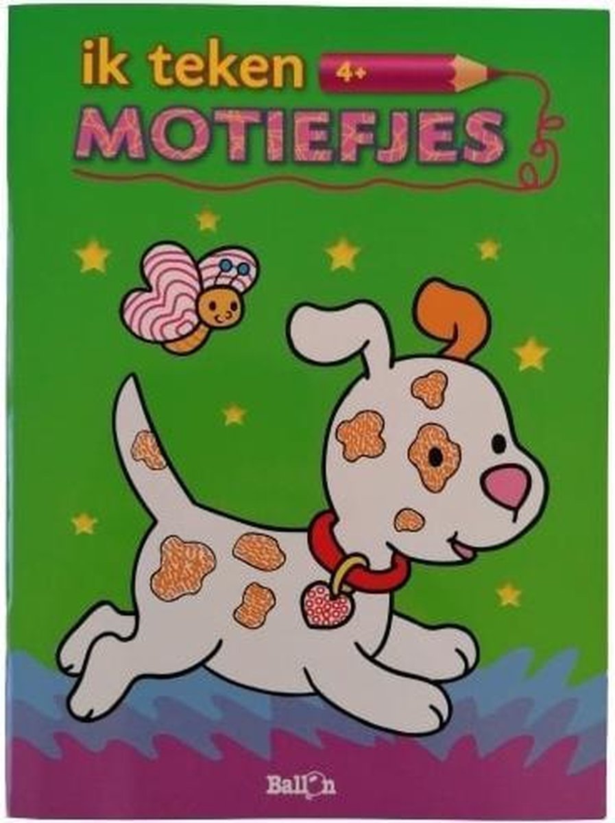 Ballon Kleurboek Motiefjes Junior 27 X 20 Cm Papier Groen