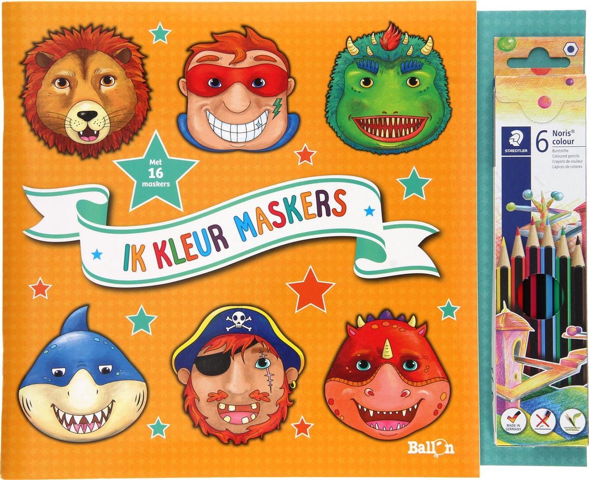 Ik maak maskers 0 -   Ik kleur maskers (oranje)
