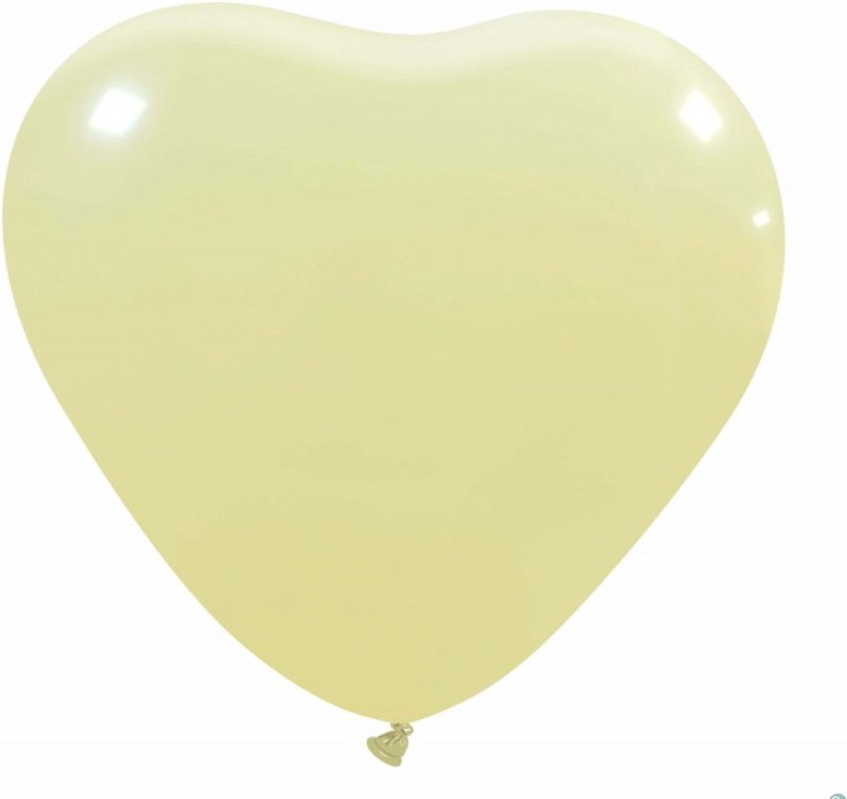 Ivoor Hartvormige Ballon 17 Inch (± 44cm) Latex / Pastelkleur Ivoire