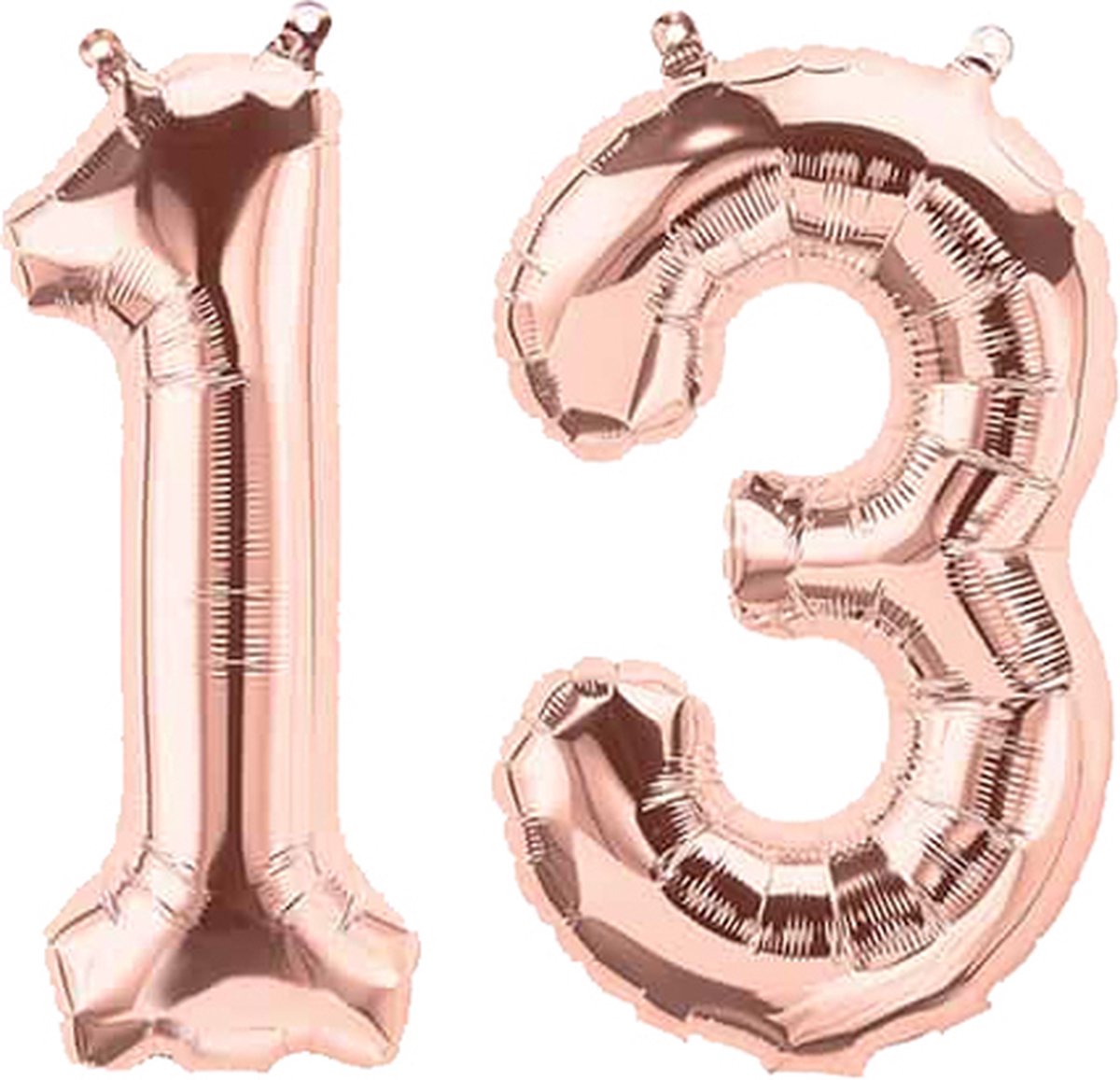 Folieballon Cijfer 13 Rose Gold - 86 cm