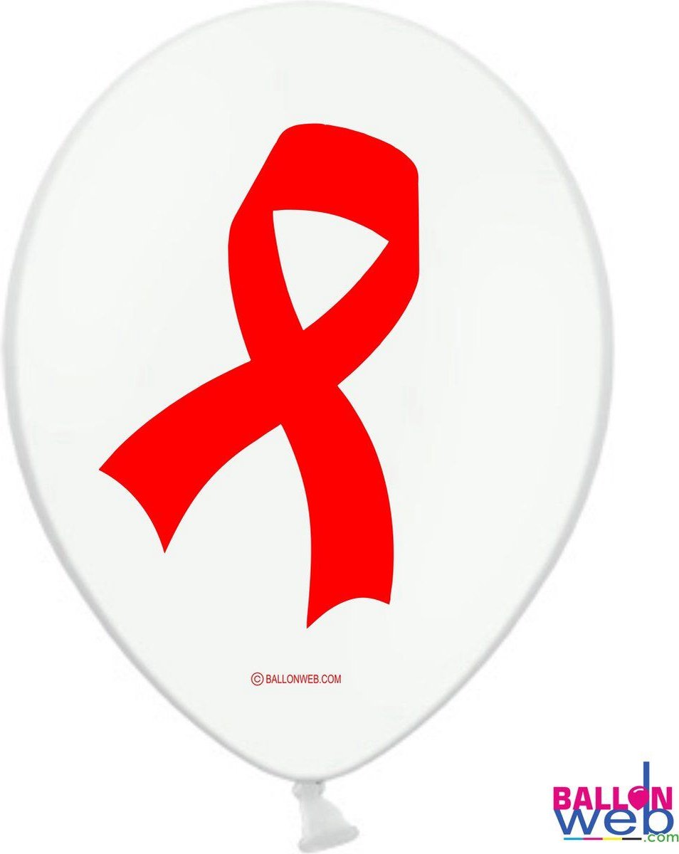 10 x rood lint rode ballonnen * Ø 33 cm Quality Pro balloon