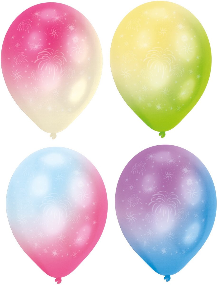 Balloominate Ballonnen Met Led-verlichting Firework 28 Cm 5 Stuks