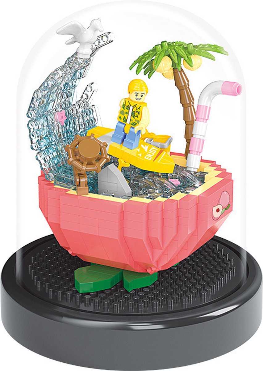 Balody - Bouwset- Perzik onder koepel - Tropisch - Vakantie - Mini Blocks