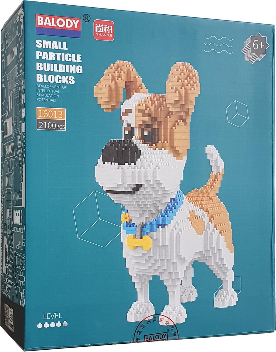 Balody Jack Russel (staand) - Nanoblocks - 3D puzzel - 1380 bouwsteentjes