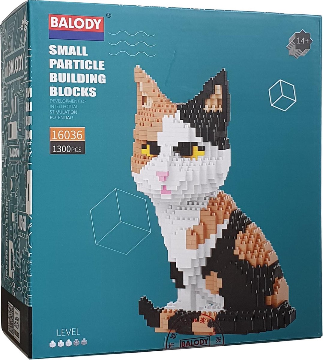 Balody Lapjeskat - Nanoblocks - 3D puzzel - 1300 bouwsteentjes