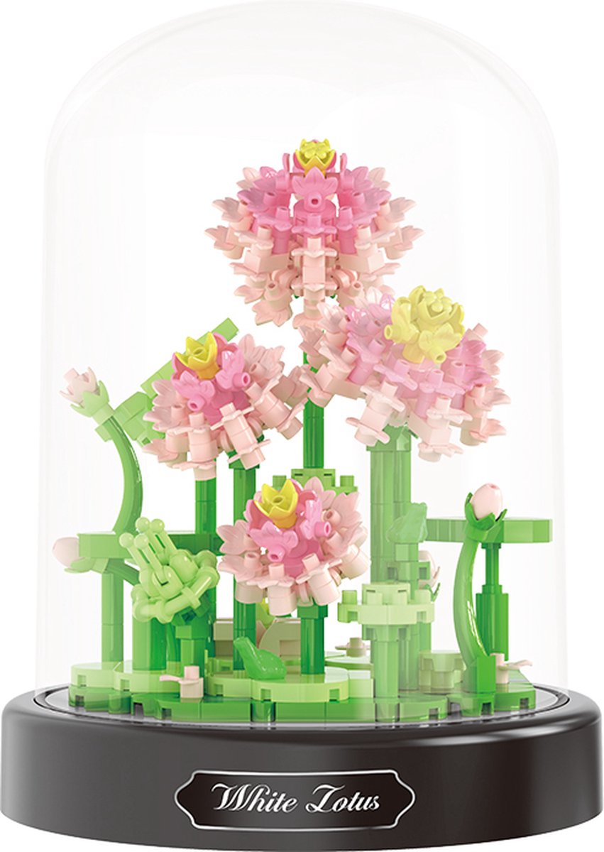 Balody Lotus bloem - 16344 - Nanoblocks / miniblocks - Bouwpakket - Hobby - 3D puzzel - 520 bouwsteentjes