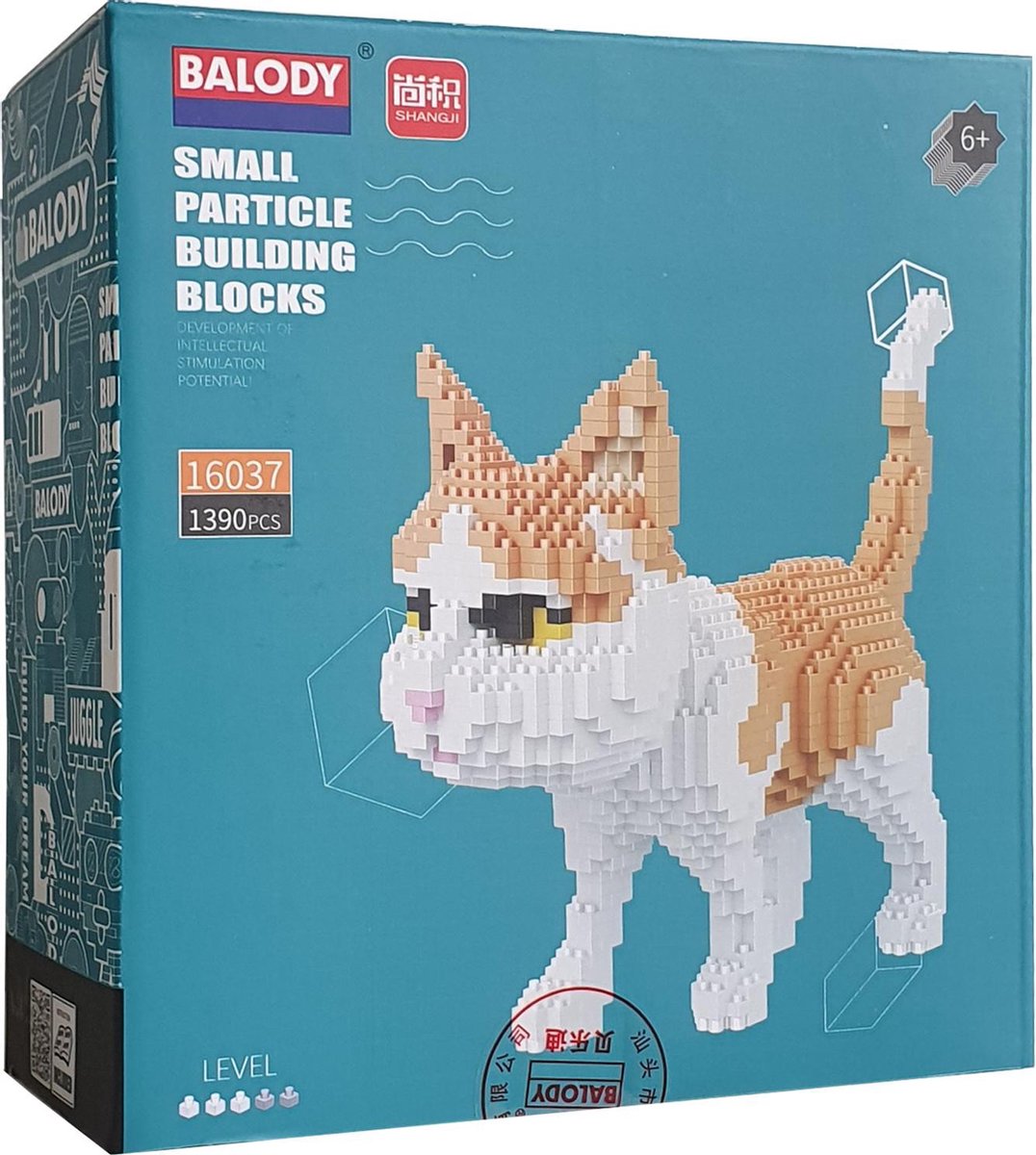 Balody Rode kat - Nanoblocks - 3D puzzel - 1390 bouwsteentjes