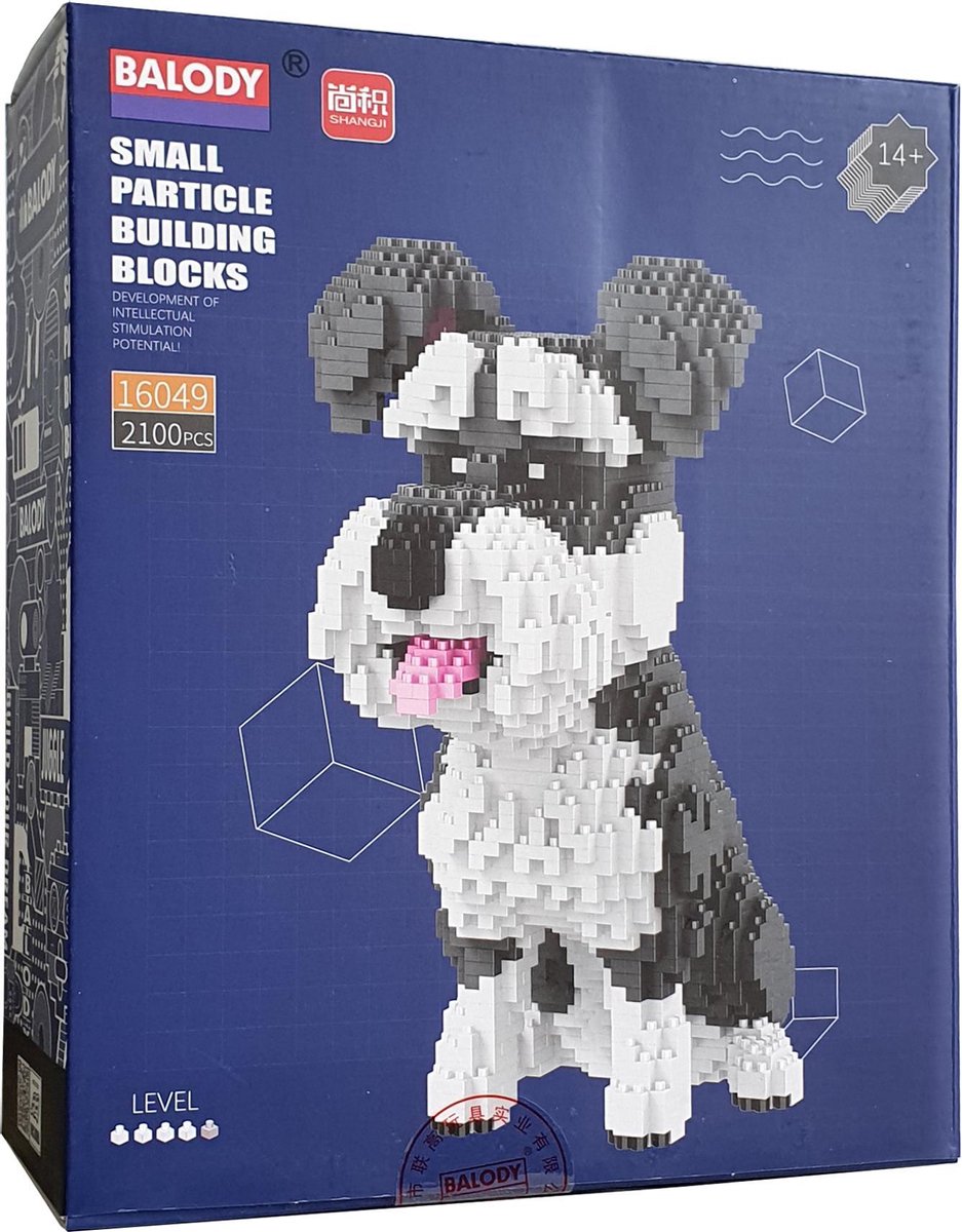 Balody Schnauzer - Nanoblocks - 3D puzzel - 2100 bouwsteentjes