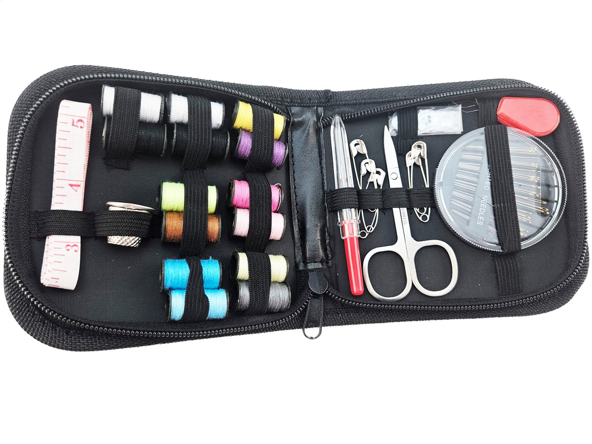 BamBella® - Naaisetje - Kleding reparatie set - Uitgebreid- voor op reis - naald en draad setjes - naaidoos
