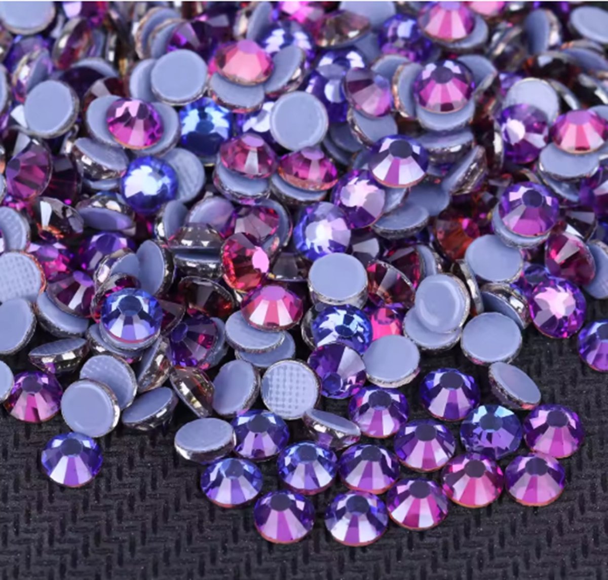 BamBella® - SS16 - Roze MulticolourHotfix strass Steentjes - 1440 stuks - strass stenen glitters nail art kleding versieren
