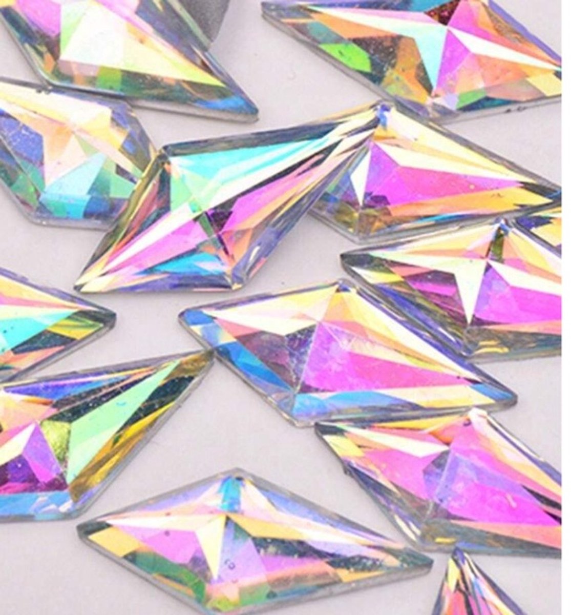 BamBella® mix look kleine stenen - 40 stuks - kleding versieren steentjes DIY hobby knutselen Glitter