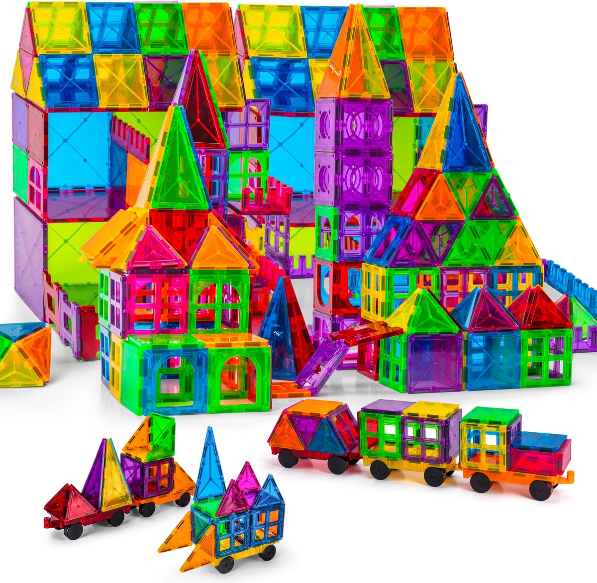 Bambini Magnetic Tiles - Magnetisch Speelgoed - Magnetisch Speelgoed Bouwblokken - 100 Stuks - Montessori Speelgoed