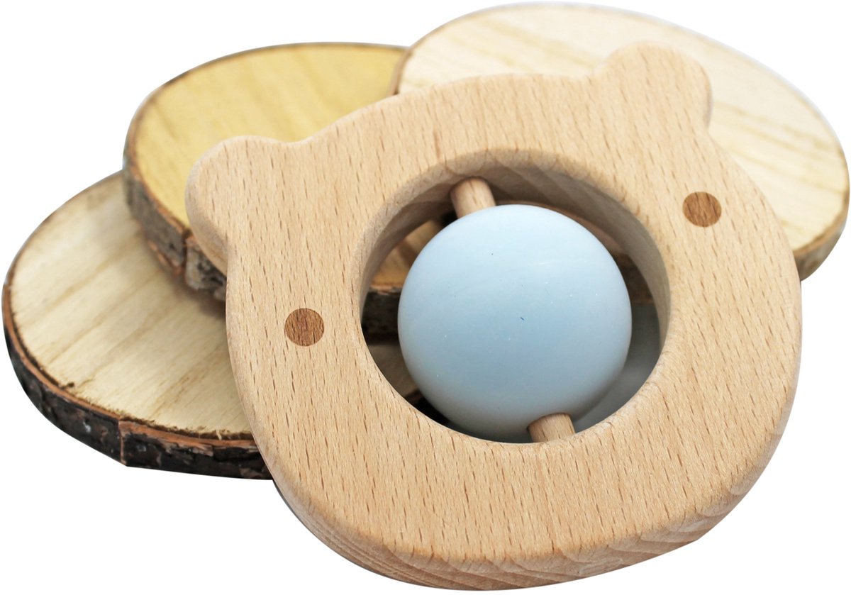 Bambino Houten bijtring beer