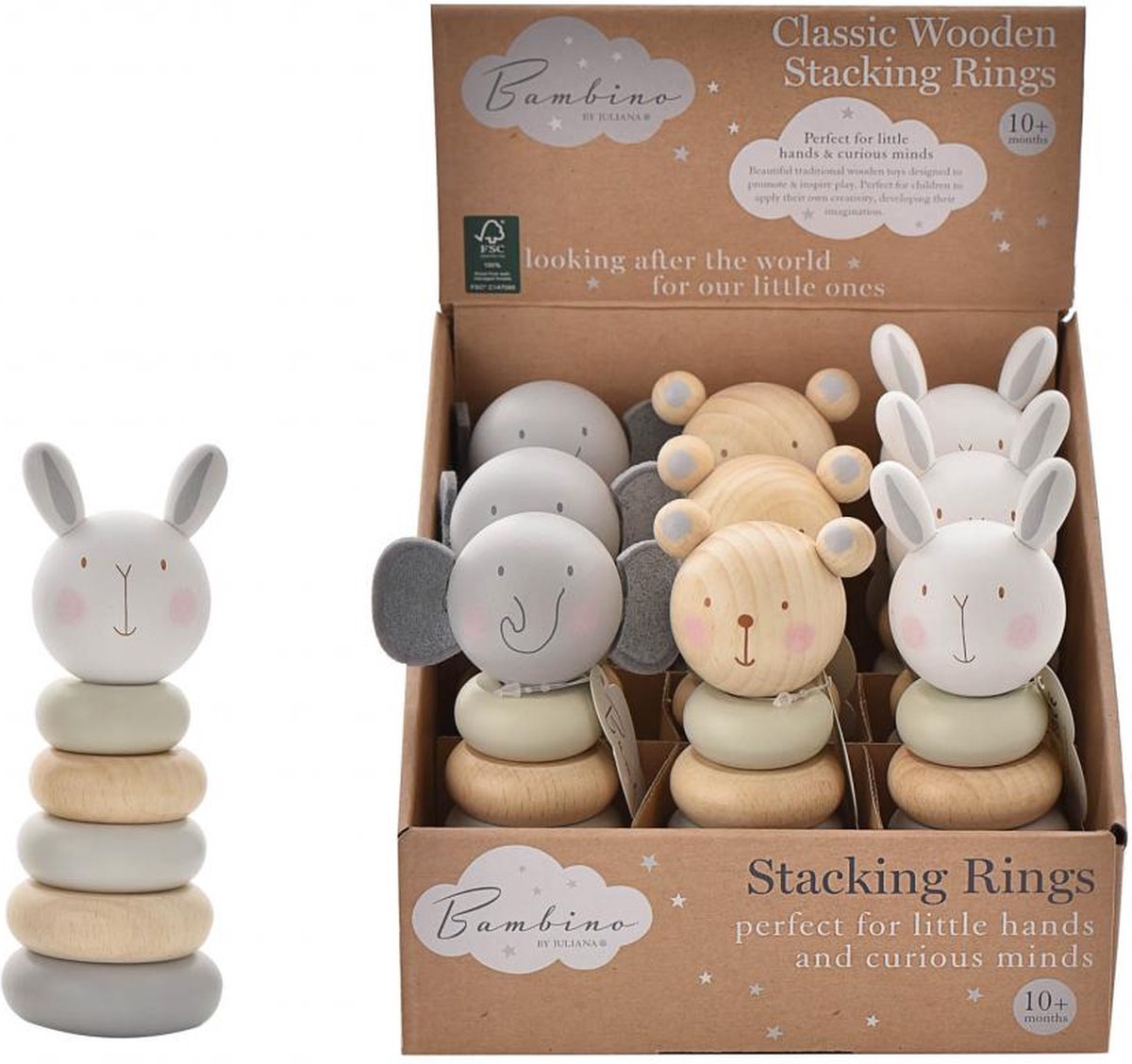   Stapelringen Konijn 13 x 5 Cm CG1772