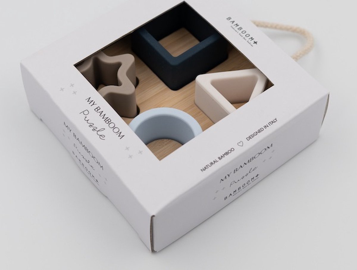 Bamboom Baby Vormenstoof Puzzel Ster Blauw