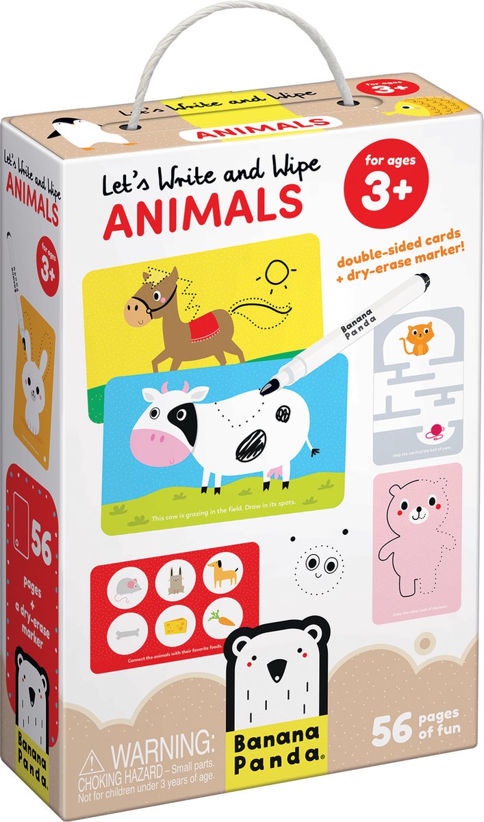 Banana Panda Laten we dieren tekenen en wissen 3+