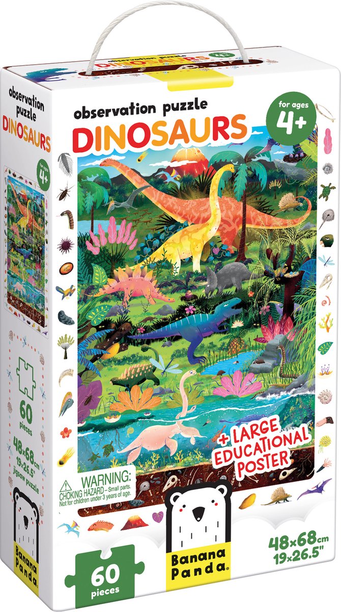 Banana Panda Observation Puzzle Dinosaurs 4+
