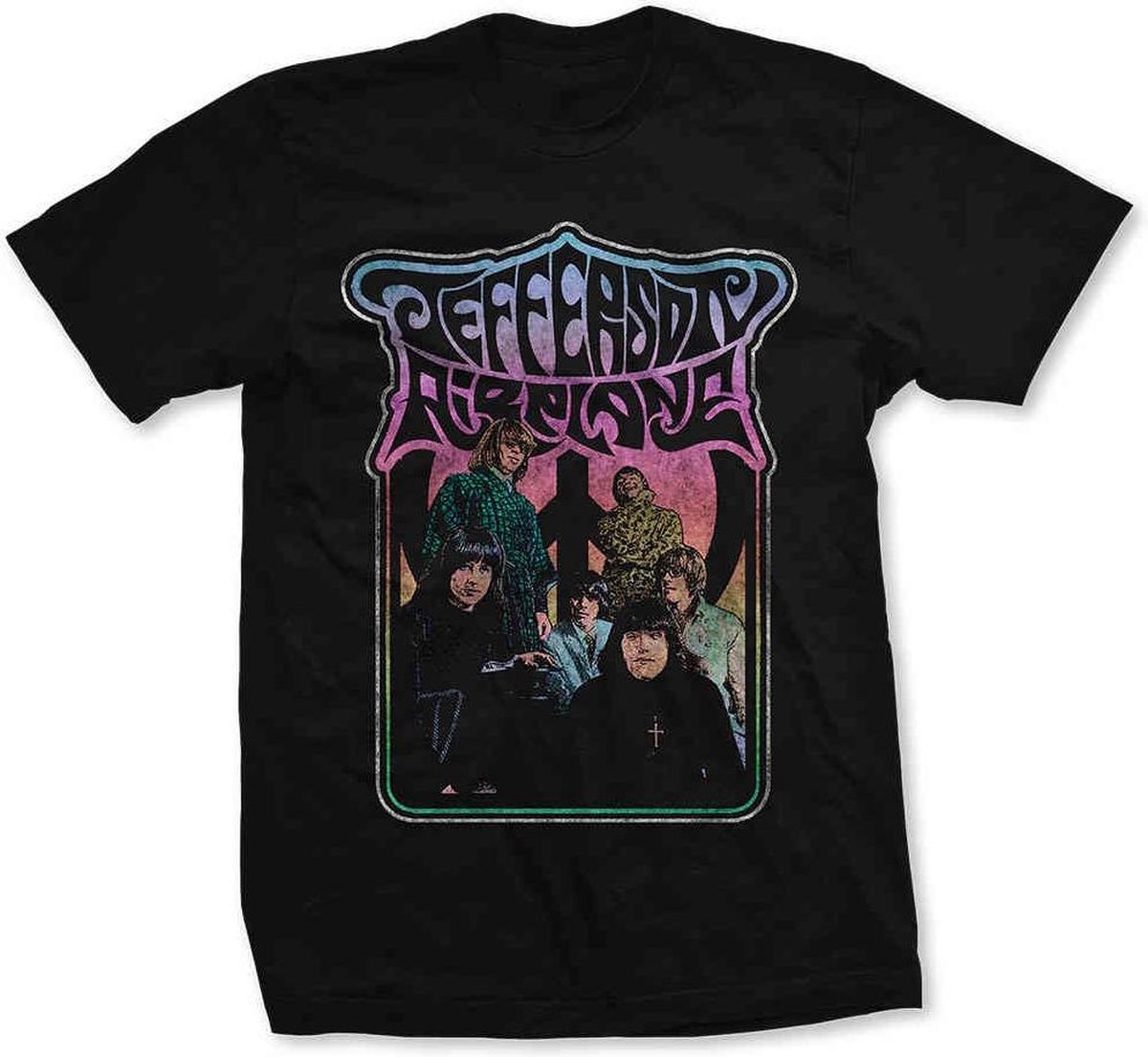 Jefferson Airplane Heren Tshirt -S- Band Photo Zwart