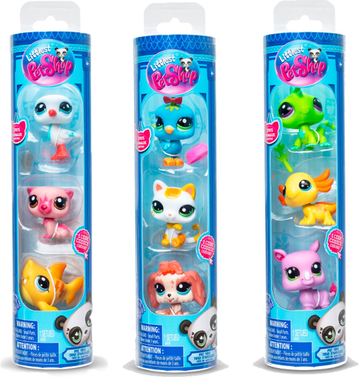 LITTLEST PET SHOP PET TRIO COLLECTOR TUBE ASSORTED.