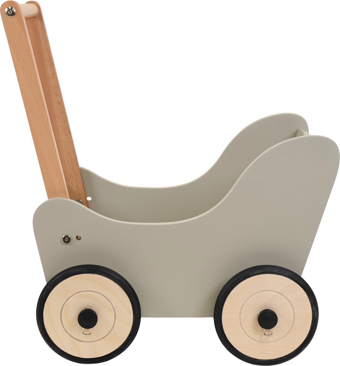     Groen Little Angel Olive Green vanaf 1 jaar - Houten   - Voor Meisjes - Voor Poppen Tot 42 cm - Rubberen Wielen