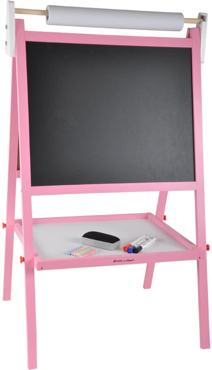 Krijtbord en whiteboard roze