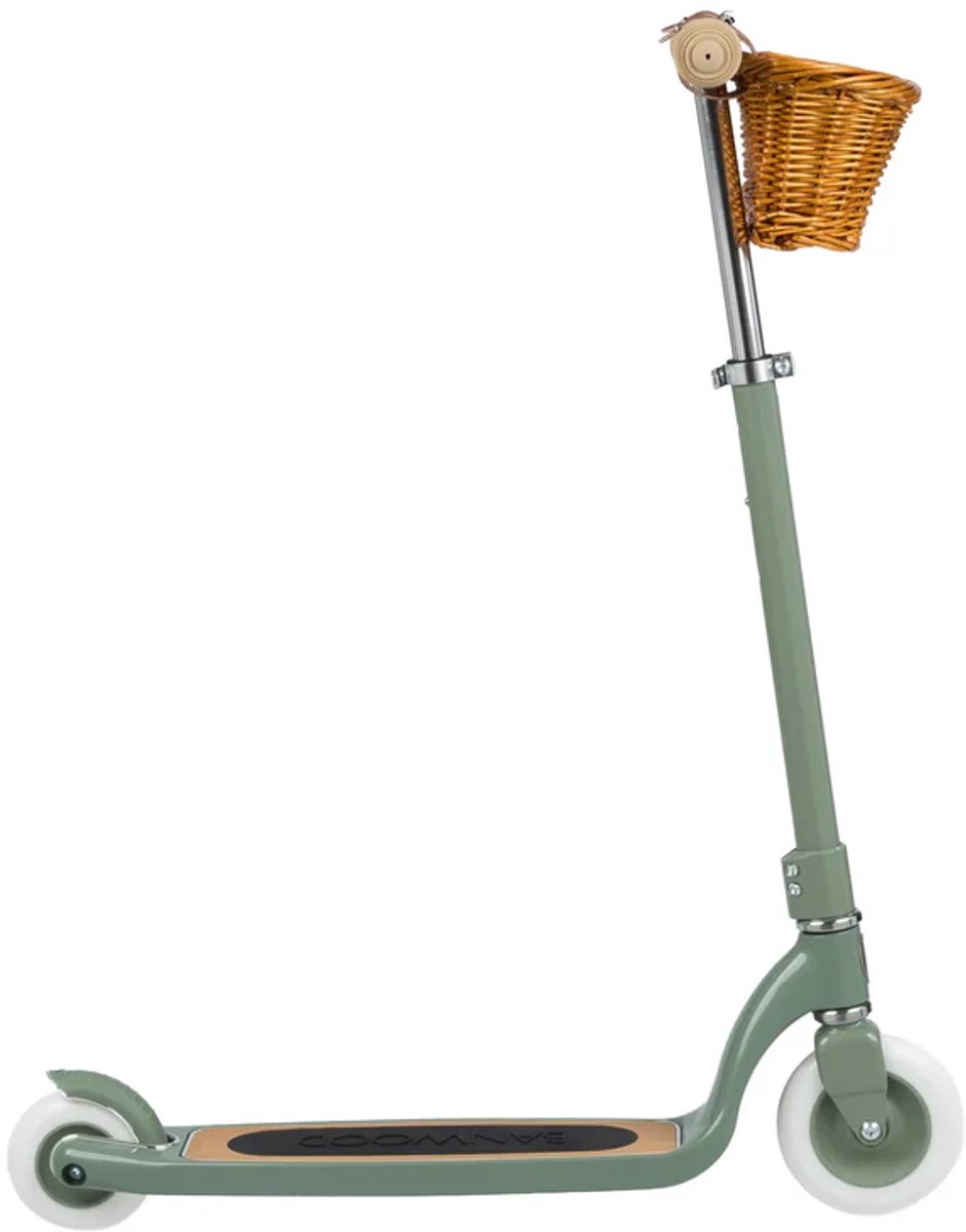 Banwood - Maxi scooter - kinderstep met mandje - 6+ jaar - Forest - Groen