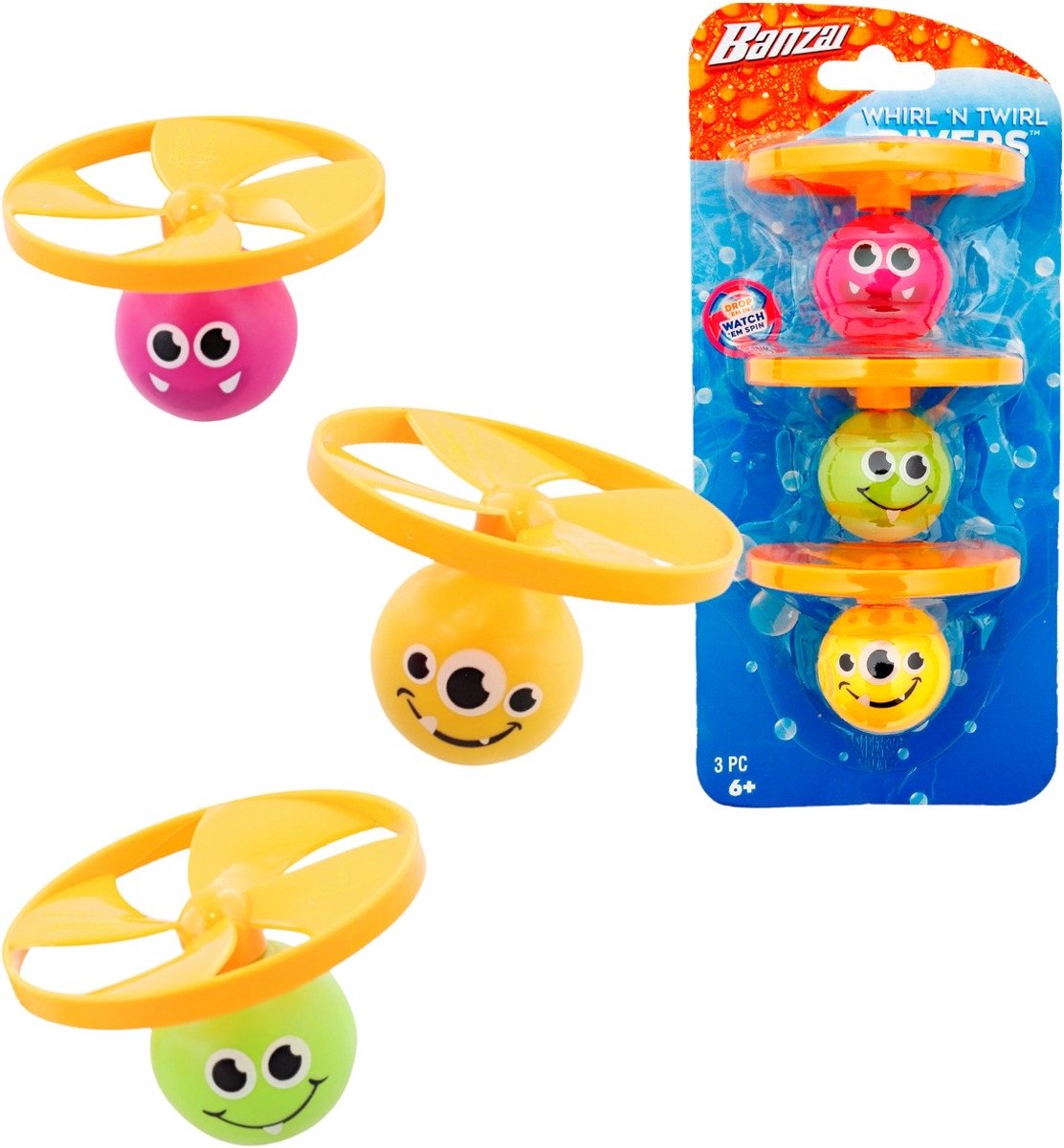 Opduik Staaf Helikopter Met Leuke Gezichten 3 Kleuren + Opblaasbare Bekerhouder Kinky Pleasure