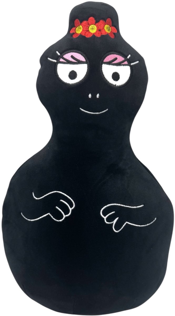 Barbapapa Barbamama knuffel - Zwart - 40 cm - Pluche