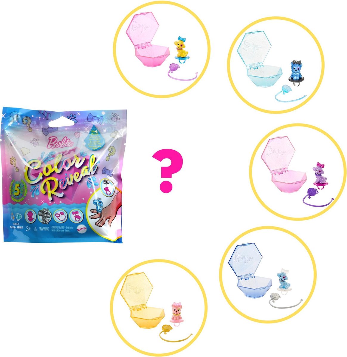 Barbie Color Reveal Pets Wave 1 Shimmer Serie - Barbiepop