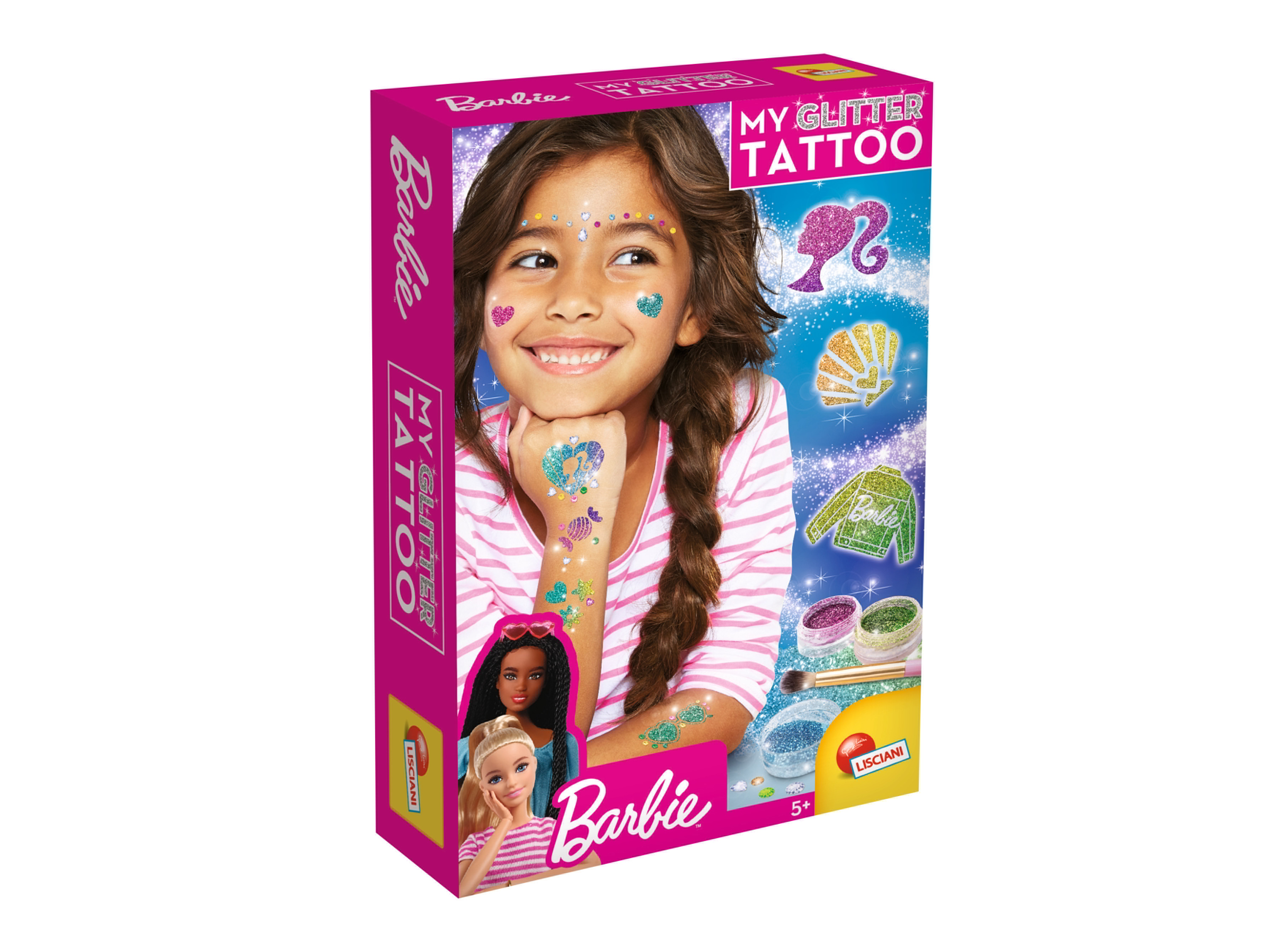 Barbie Glitter tattoo of nail art set (BARBIE MIJN GLITTER-TATTOO)