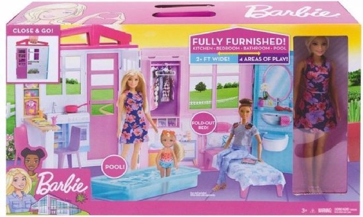 Barbie Huis met Barbiepop