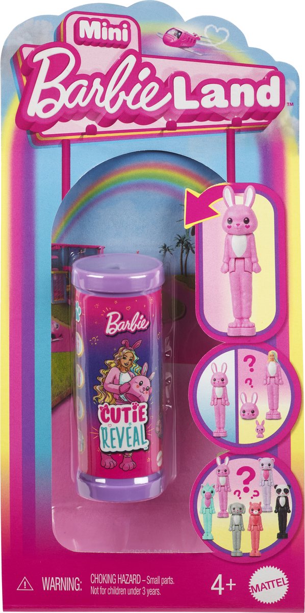 Barbie Mini BarbieLand Cutie Reveal - Verrassingsitem - 3,8 cm - Mini Barbiepop