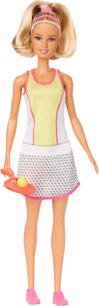 Barbie Tennisspeler met outfit en racket - Barbiepop