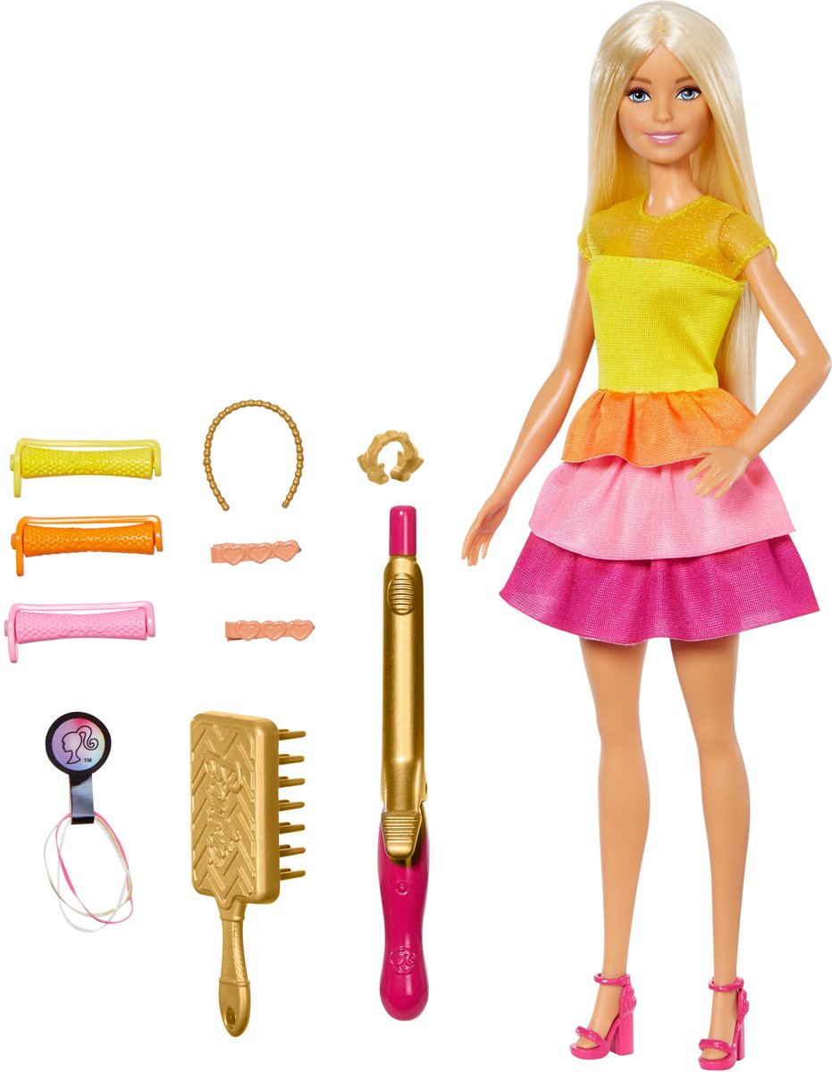 Barbie Ultieme krullen Barbiepop en Speelset - Barbiepop
