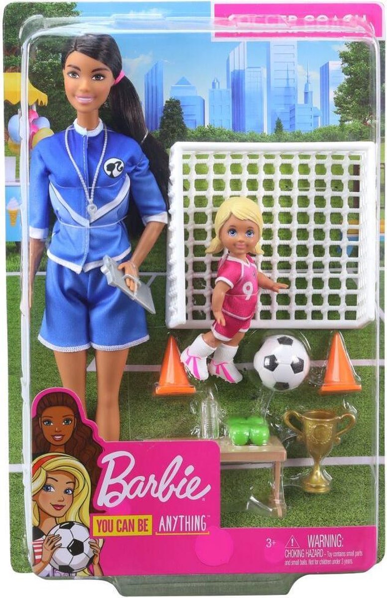 Barbie Voetbalcoach Speelset