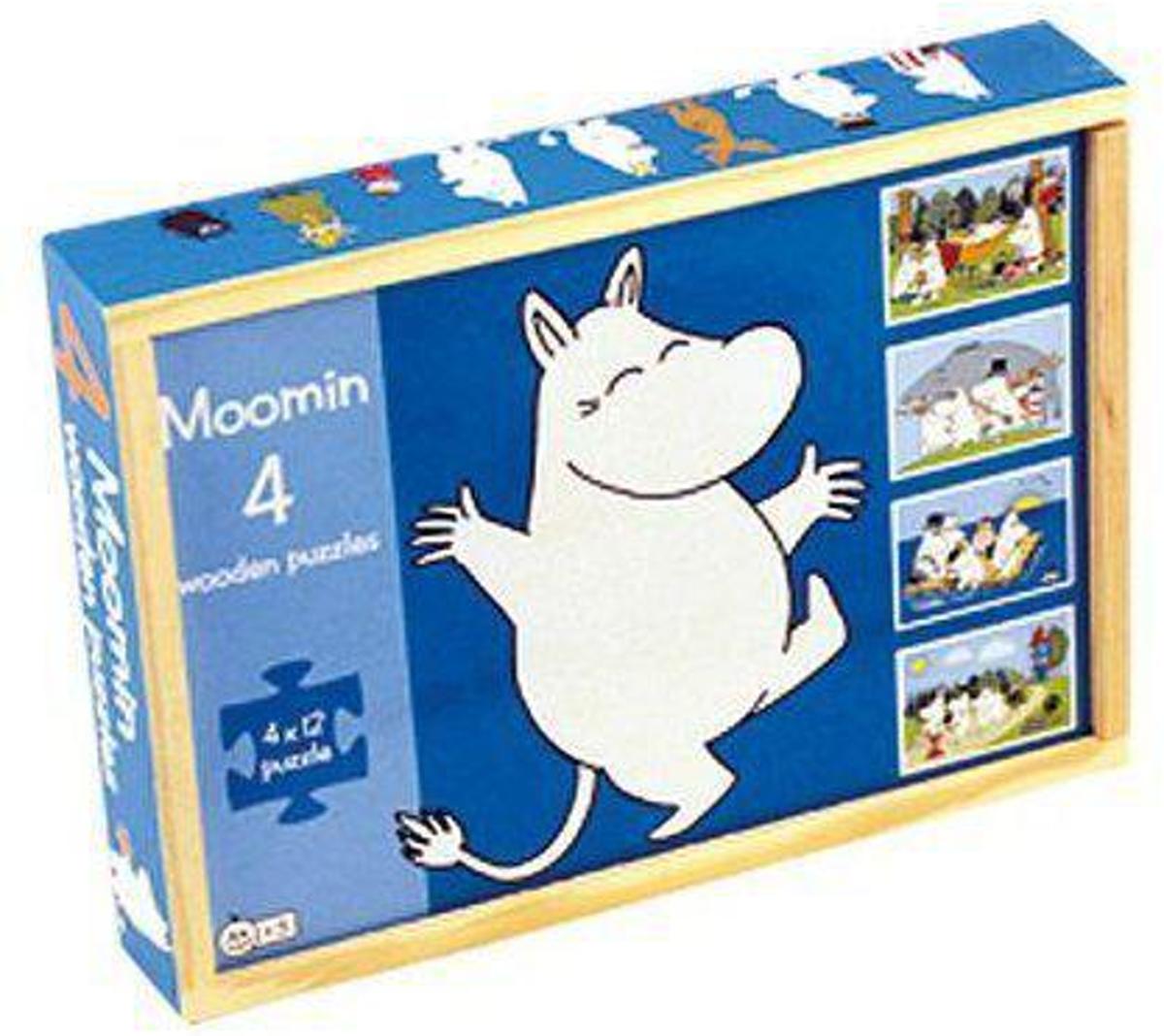 Moomin: 4 Houten puzzels in box