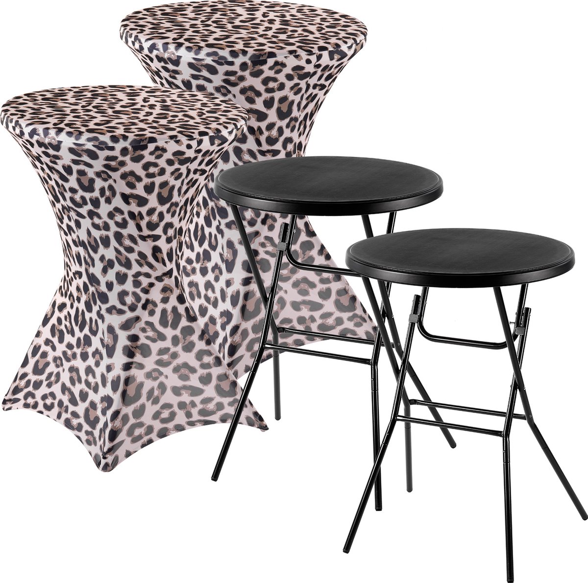 Bardi Stretch Statafelhoes - Statafelrok 2 Stuks - 80 x 110 cm. Tiger