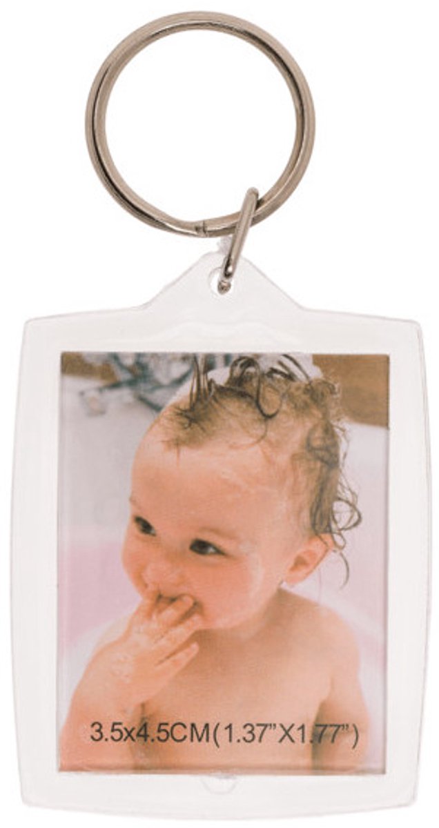 Sleutelhanger plexiglas blanco 60st.