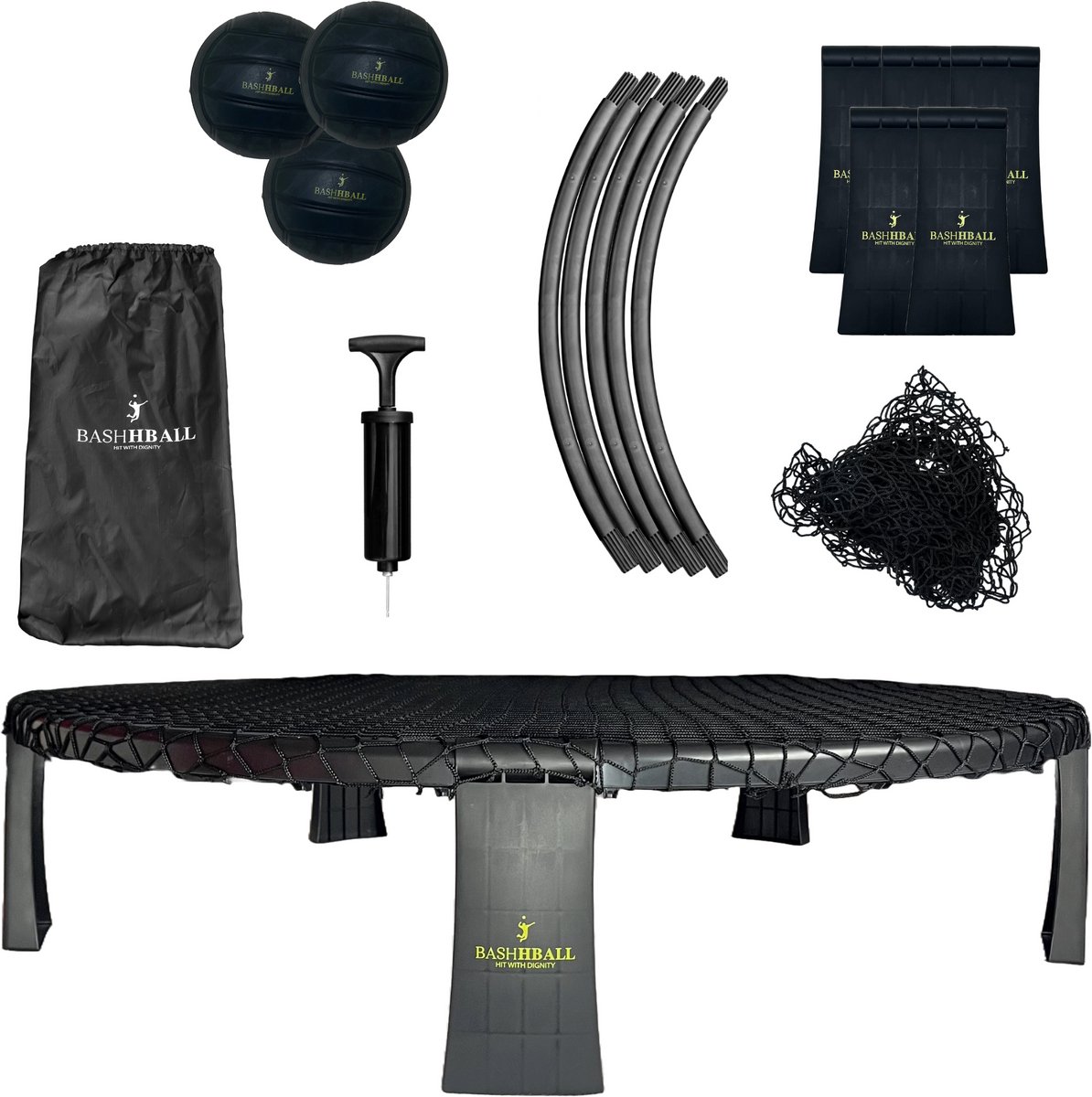 BashhBall© - 3 Kleuren - Roundball - Smashball - Roundnet - Geschikt Voor Spikeball