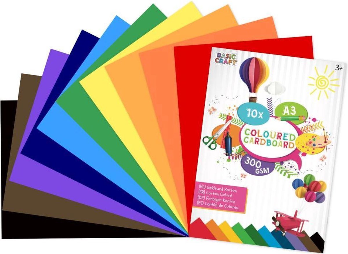 Basic Craft Karton 300 grams A3 10 Stuks