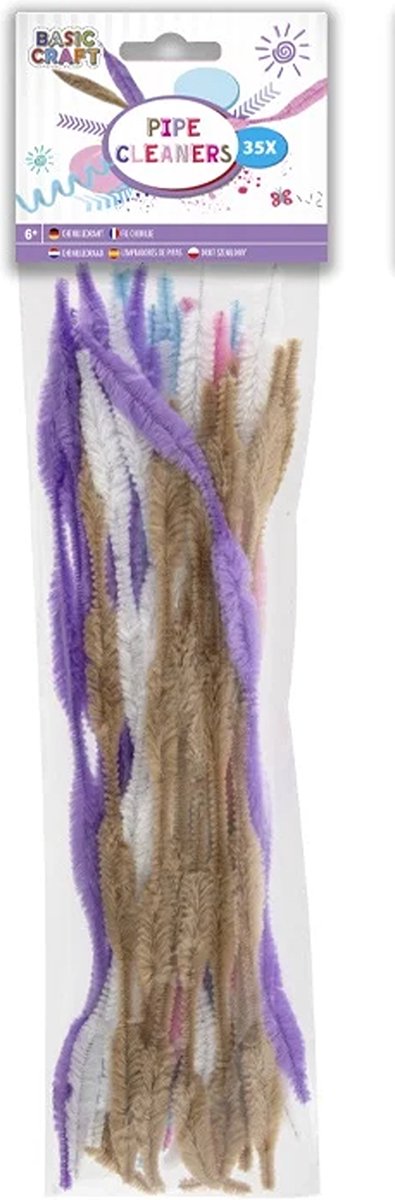 Chenilledraad Fluffy Diverse Kleuren 35 stuks 30CM - Chenille Draad - Pijpenragers