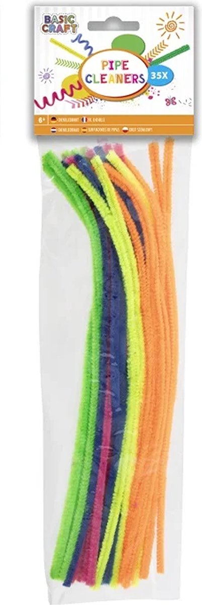 Chenilledraad Neon Diverse Kleuren 35 stuks 30CM - Chenille Draad - Pijpenragers