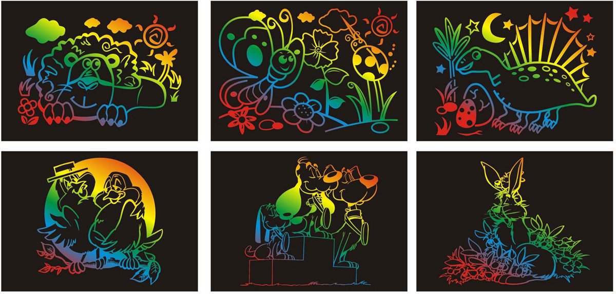 Creative Kids Krasplaat met Kraspen Assorti