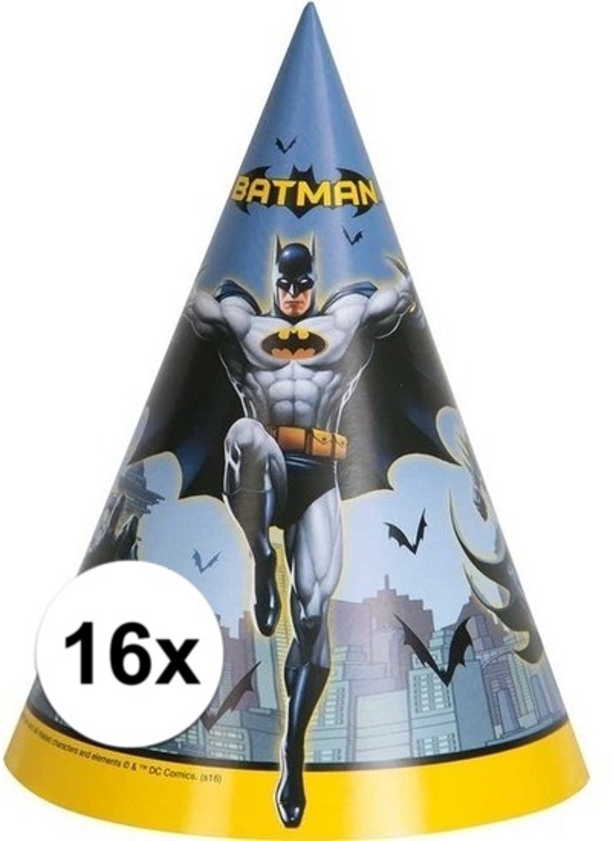 16x Batman themafeest punthoedjes