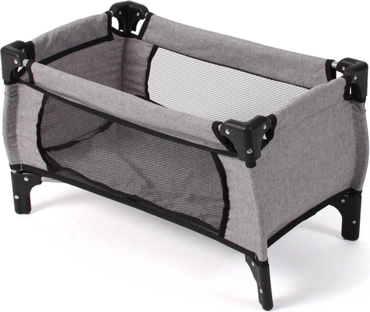   - Poppen Reisbedje Deluxe - Melange Grijs