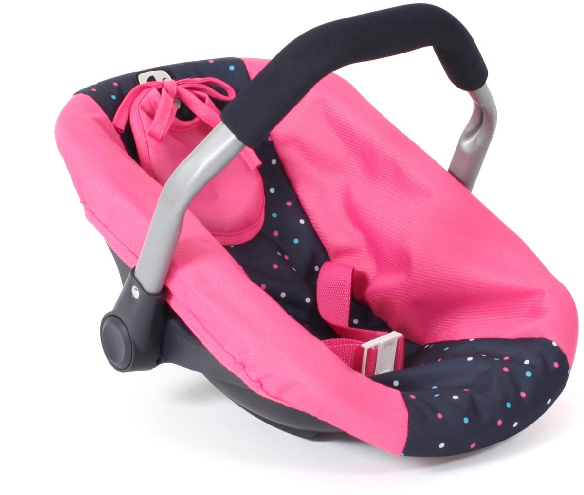   poppenautozitje confetti pink - poppenaccessoire.